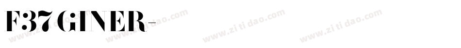 F37 GINER字体转换